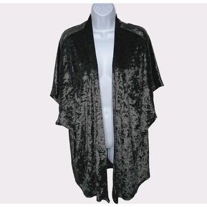 VS Dark Green Crushed Velvet Kimono Cardigan OS Soft Whimsigoth Witchy Boho Noir